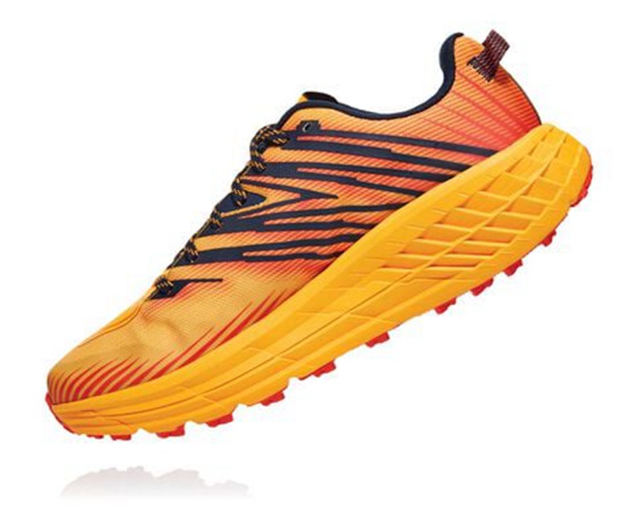 Tenis Hoka One One Trail Hombre Naranjas - Speedgoat 4 - JYBM90148